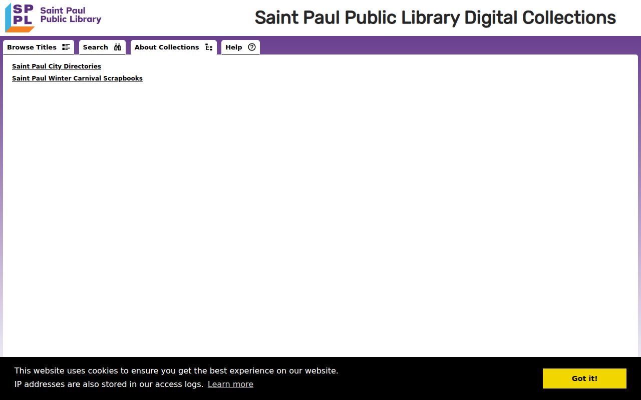 South St. Paul city directory digital collection screen